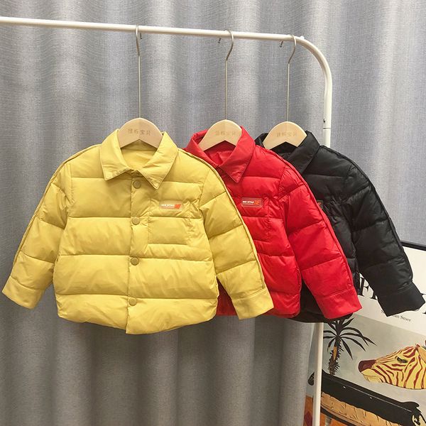 

children's jacket white duck down liner 2020 new baby warm clothing coat, light weight for boys and girls, Blue;gray