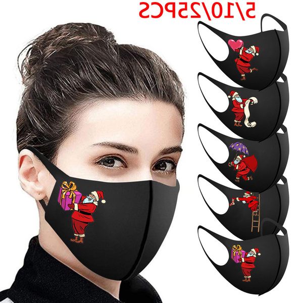 

mask breathable 5/10/25pcs christmas cycling face 3d printing mouth cover fashion washable masks #m3