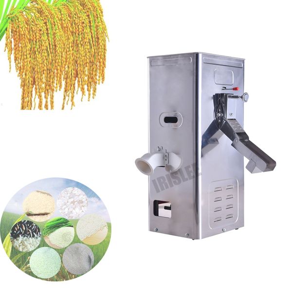 Мини -рисовый фрезер комбинированный рисовый фрезеровая машина Коммерческая рисовая мельница и полировка из нержавеющей стали 220 В