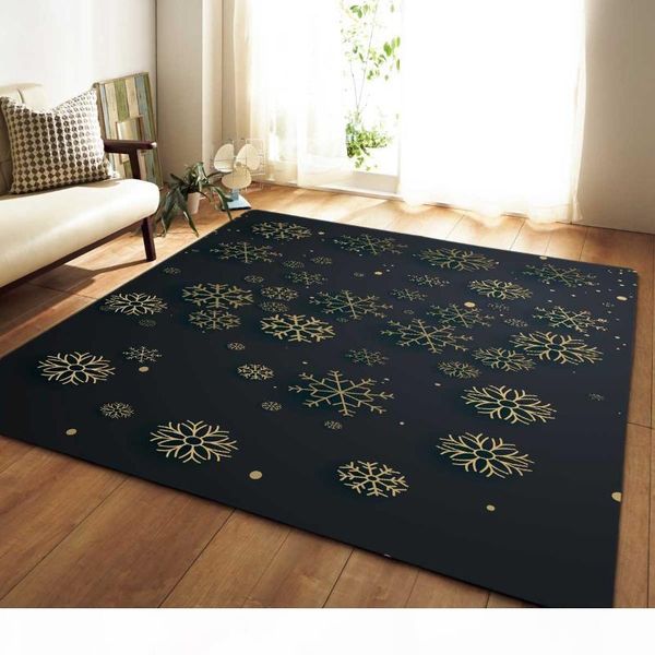 

demissir snowflake print black large carpet for living room children play pad rug tapetes alfombra mat tapete para sala
