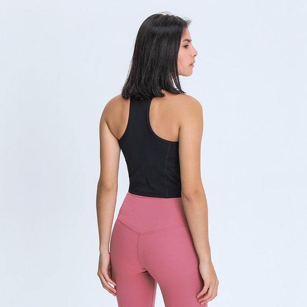 

padded yoga fitness sport shirt woman black running shirt women plus size sports crop gym t wear sleeveless workout tank top, White;red