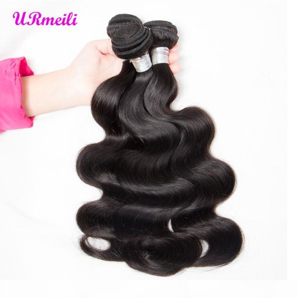

brazilian body wave hair weave bundles natural color 100% human hair weaving 4 3 piece 8-32inch 8a brazilian virgin remy hair extension, Black