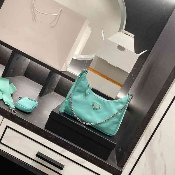 

prad bag cross body bags tote hobo 3 in 1 for women fashion handbag shoulder luxury brand designer crossbody change wallet female purses 122, Blue;pink