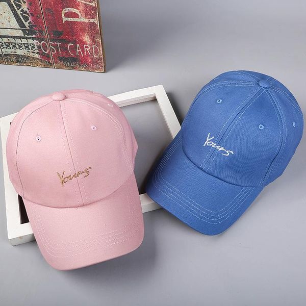

spring hat new korean embroidered letter baseball cap for men and women, Blue;gray