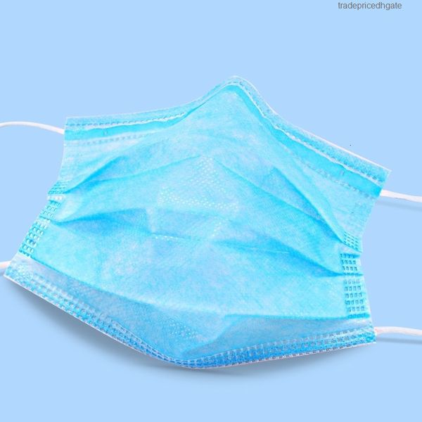 

mask blue woven non face three layer white filter anti dust mouth nose prevent proof mask#256