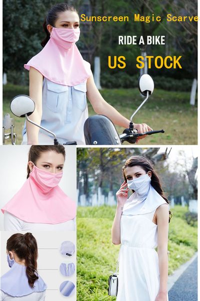 

stock us bandan neck gaiters magic scarves mounteering cycling outdoor sunscreen protection scarf women riding camping designer ma, Blue;black