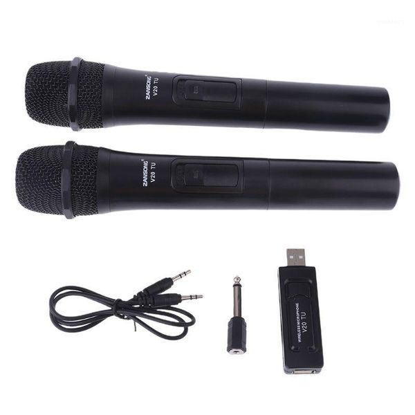 

uhf usb 3.5mm 6.35mm wireless microphone megaphone handheld mic with receiver for karaoke speech loudspeaker1