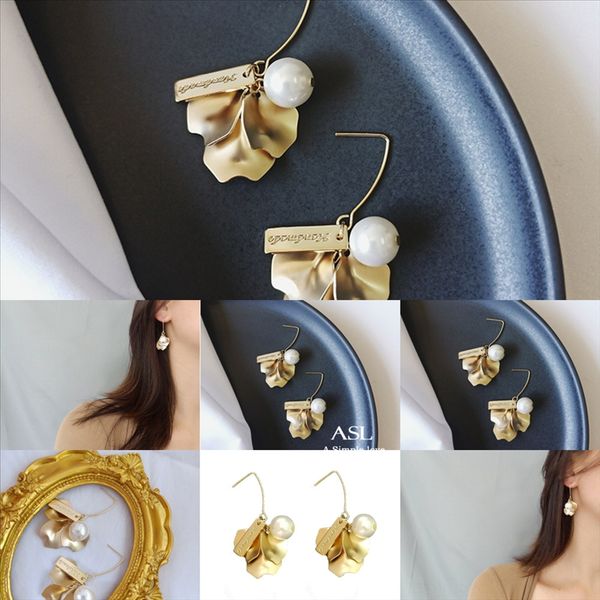 

fed6 beadsnice square for her earring hook pure earrings sterling silver boho gold women ear stud gift stud earrings unique jewelry, Golden