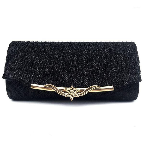 

evening bags women bag party banquet glitter for girls wedding clutches handbag chain shoulder bag(black)1