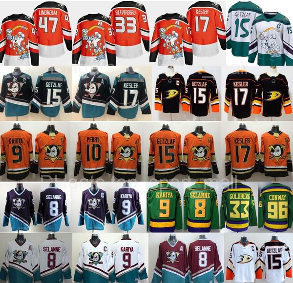 

mighty anaheim ducks jersey hockey ryan getzlaf jakob silfverberg henrique kesler rakell teemu selanne paul kariya charlie conway bombay, Black;red
