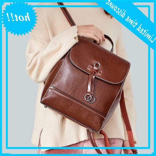

2020 new bag sewing fashion leather leisure women's backpack trend