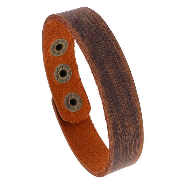 

factory direct sale simple retro cowhide bracelet new jewelry, Golden;silver