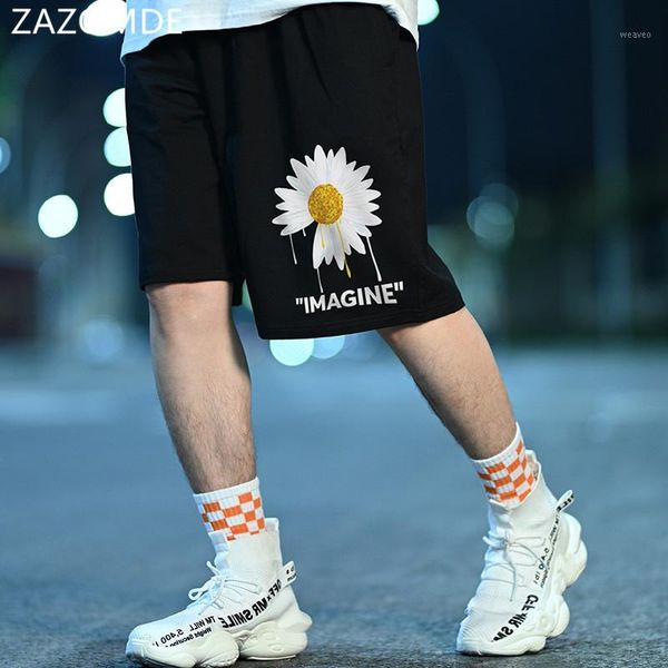 

men summer black shorts mens 2020 knee length korean loose hip hop sweatpants male fashion beach shorts 5xl1, White;black