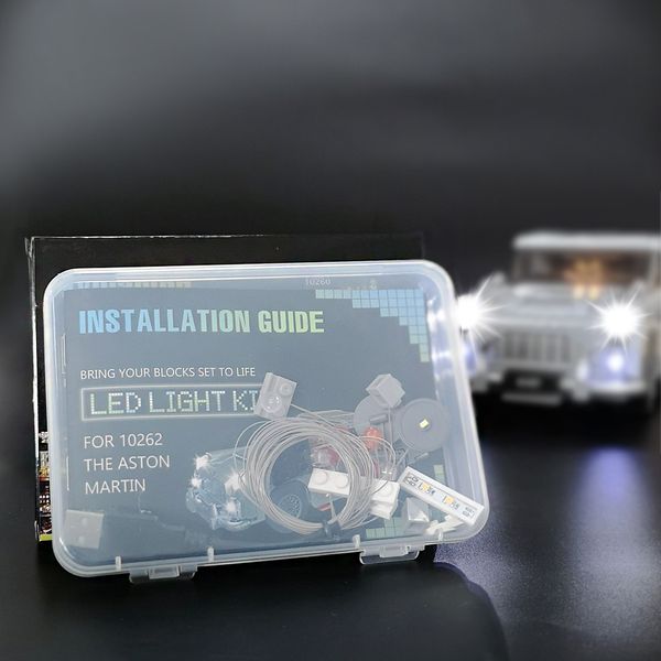 

led light kit for creator james bond db5 car compatible with 10262 and 21046 (not include the model) 1008