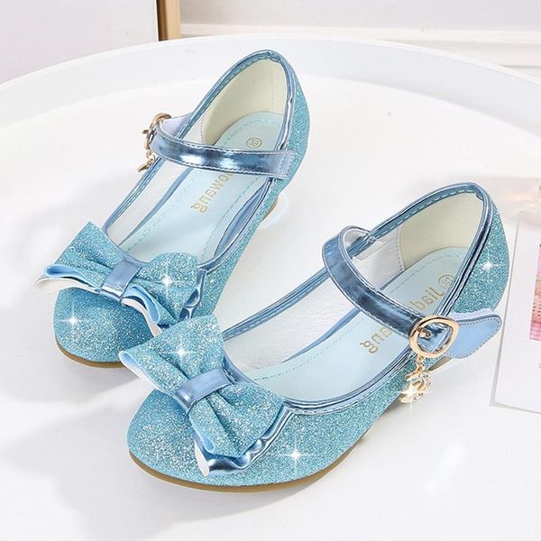 

glitter children princess shoes for girls sandals high heel pink latin dance shoes shiny rhinestone female party dress1, Black;red