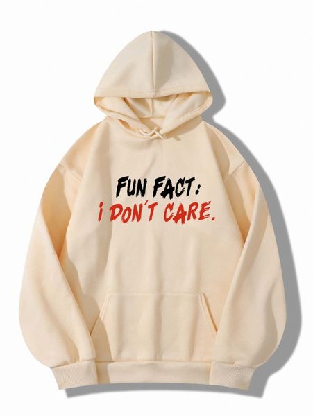 

slogan graphic drawstring thermal lined hoodie v4an#, White;black