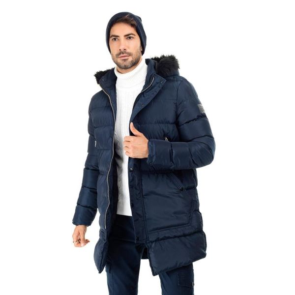 

men's down & parkas buratti hooded extra slim fit coat men 's 45619 k5134m, Black