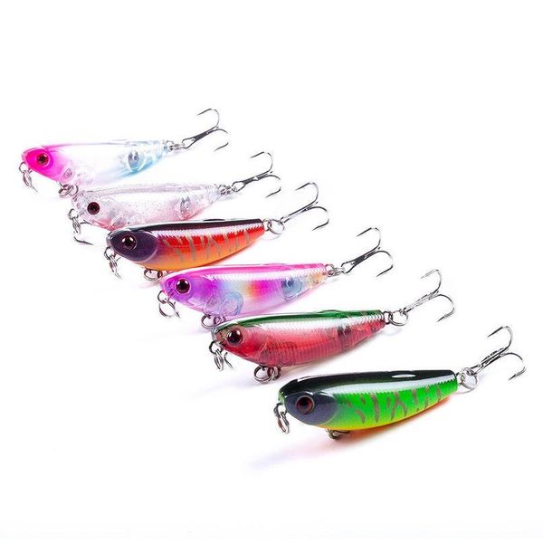 

1pc mini pencil bait 5cm 5g floating fishing lure popper small plastic hard bait isca artificial pike crankbait fishin jllhut