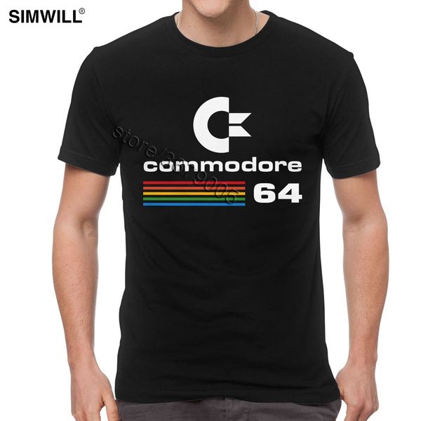 

sport retro commodore 64 tees shirts for men casual cotton t-shirts o neck short sleeve geek computer t shirt