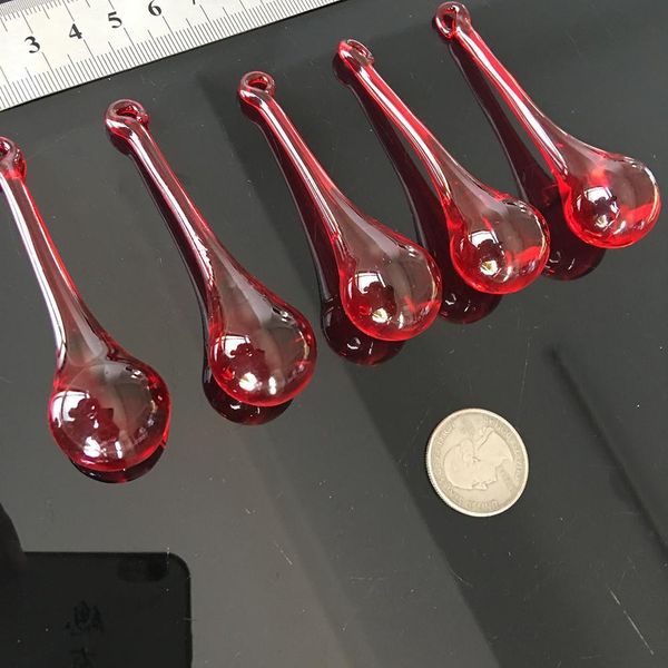 

5 of 80mm transparent red glass glass art prism drop spider pendant crystal pendant suncatcher diy h bbyzmm