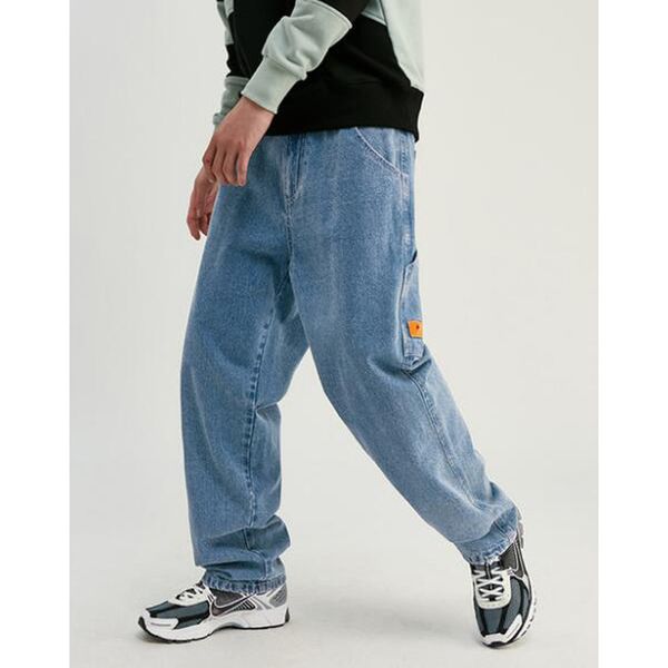 

2021 calas dos homens largas hip hop de brim do skate retas y5iv, Blue