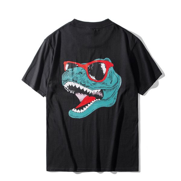 

famous men t shirt summer men women cotton crocodile print short sleeves couples casual black t shirt size s-2xl, White;black
