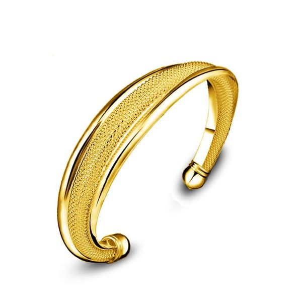 

kiteal 2108 new fashion women gold&silver color net double wire bracelet open bangle cuff jewelry diameter 6.8cm, Black
