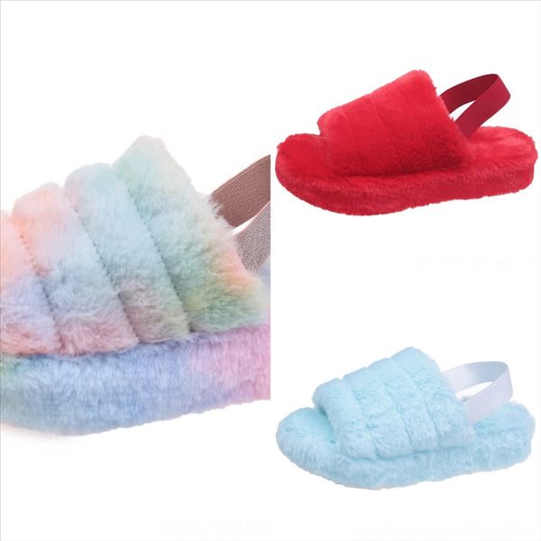 

wxi big size new memory stripe slippers home cat plush slipper warm plush fluffy winter shoes foam men male outside wearopen toe, Black