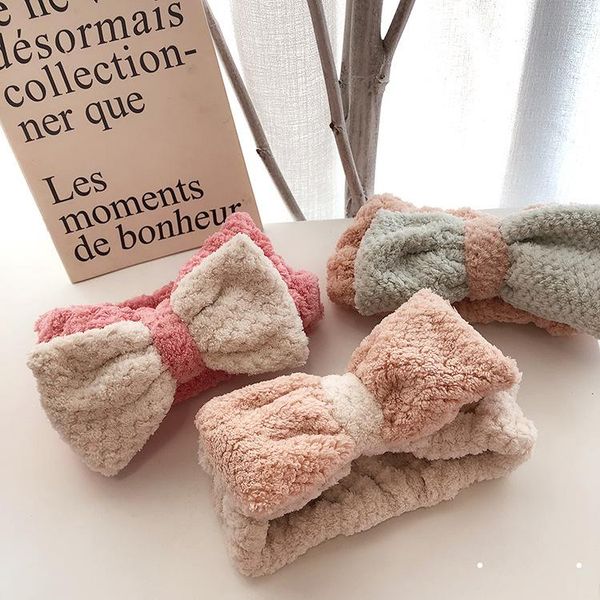 

hair accessories korean fabric cute bow retro band for women girls beautiful girl ears wild headband sweet child women's wash face