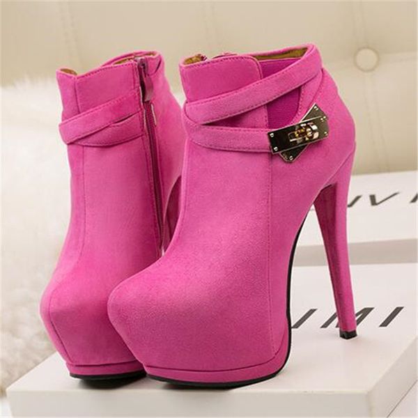 

new fall 2021 thin ankles concise short boots woman metal belt buckle women women's fashion shoes high boot 2plr, Black