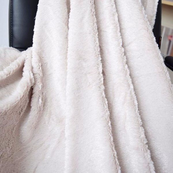 

pv velvet cream faux fur blanket competitive price soft warm throw p4202