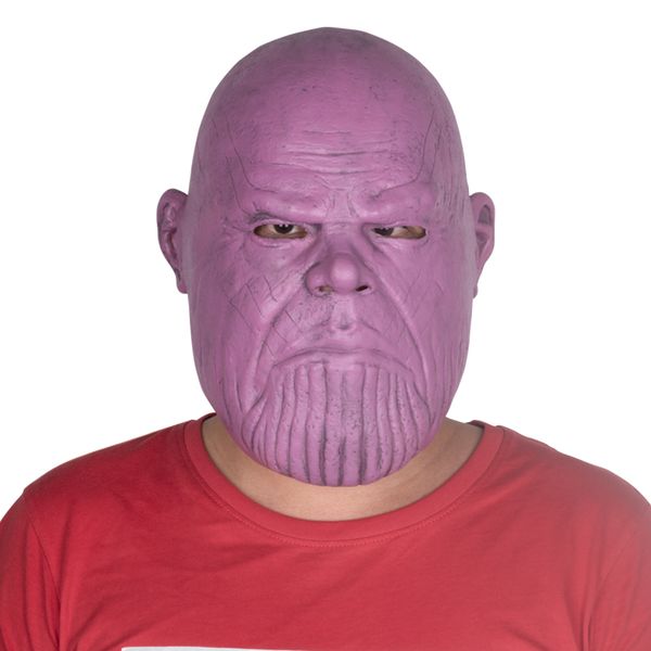

costume accessories thanos latex mask movie character cosplay costume props halloween headgear purple sweet potato head, Silver