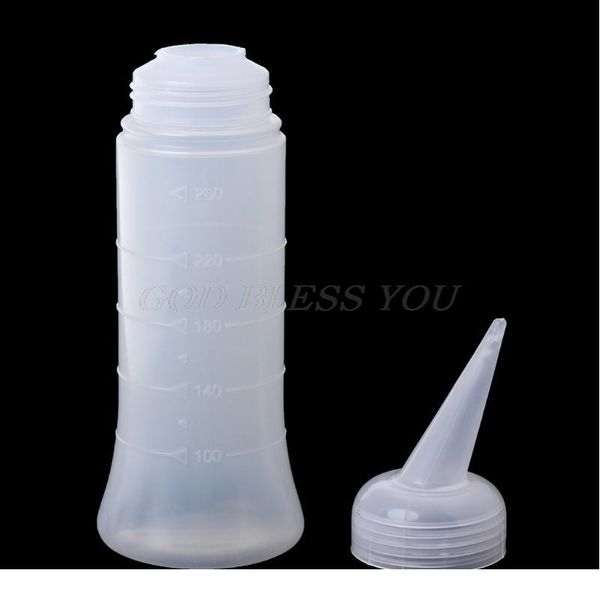 

120ml/260ml salon applicator measuring plastic bottle hair styling hairdressing drop shipping 120ml/260 bbyqzy