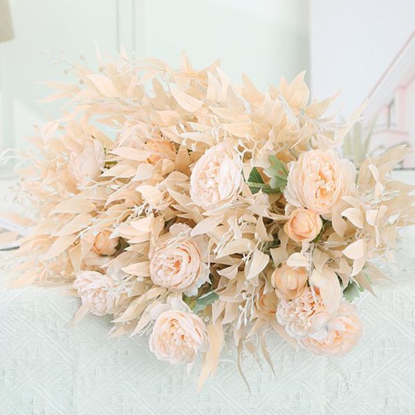 

6 types simulation small eucalyptus leaves grass bouquet for home garden party decoration plants holiday gift room decoration1