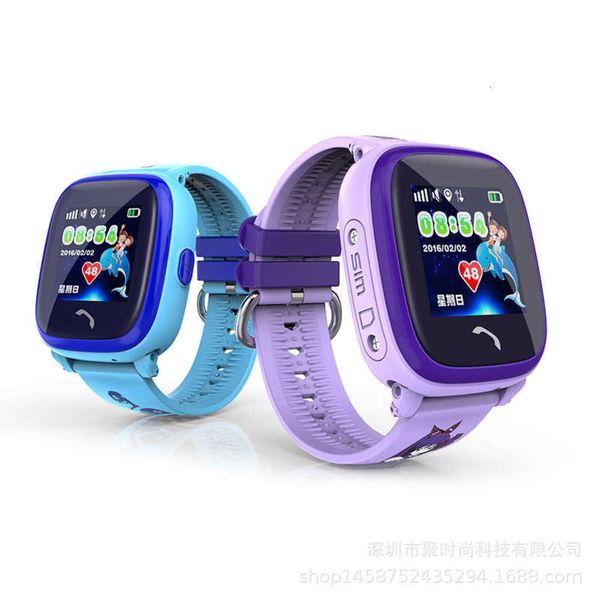 

positioning df25 deep waterproof smart children's watch mobile phone touch color screen, Blue