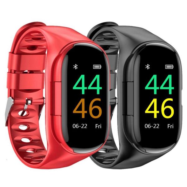 

2 in 1, smart waterproof sports watch with bluetooth, heart rate monitor and long rt modejk