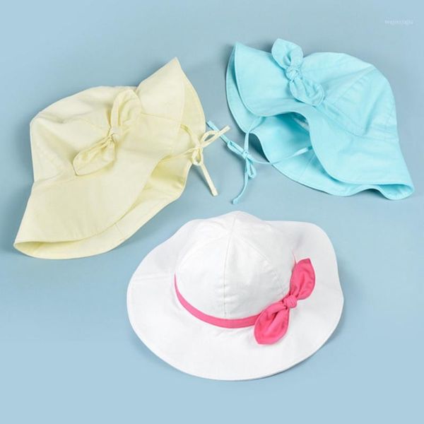 

caps & hats baby summer outdoor bucket hat kids children floral panama cap sun beach lovely bowknot princess brim girl 21, Yellow