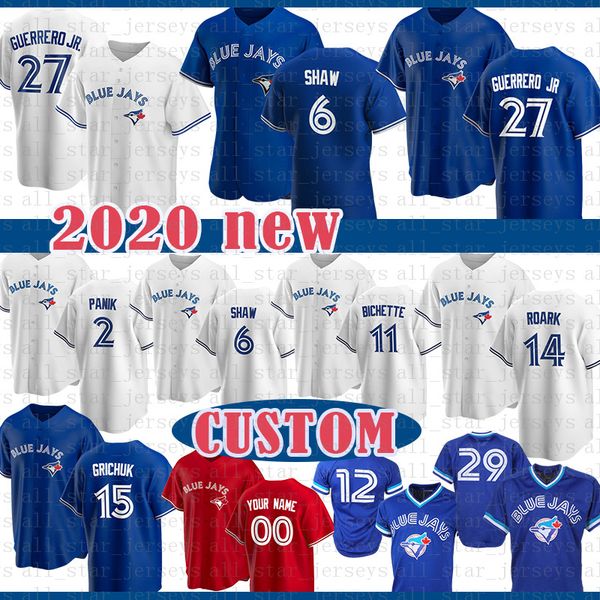 

toronto custom 27 vladimir guerrero jr. 11 george bell baseball jersey 6 marcus stroman 32 dave winfield 41 aaron sanchez troy 2 tulowitzki, Blue;black