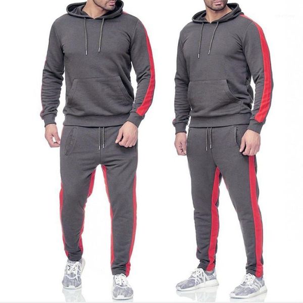 

zogaa 2020 new sport suit hoodie hooded men casual cotton fall / winter warm sweatshirts men's casual tracksuit costume1, Black