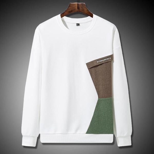 

patchwork casual sweatshirt men 2020 new harajuku hoodie men high street o-neck sweatshirts autumn mens streetwear, Black