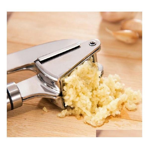 

stainless steel garlic press crusher ginger tool kitchen hand movement mincer garlic peeler ginger crush jllpmy bdedome