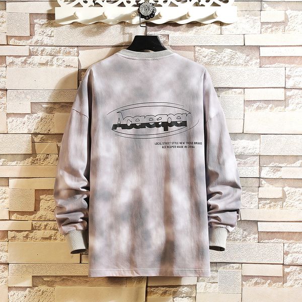 

2021 new manna tie dye sweatshirt 2021 spring hip hop casual male tie-dye streetwear clothes zgam, Black