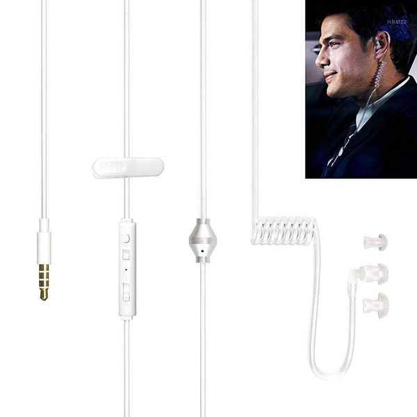 

universal 3.5mm jack acoustic hollow air tube anti-radiation earphone earpiece with on off answer switch compatible with for iph1