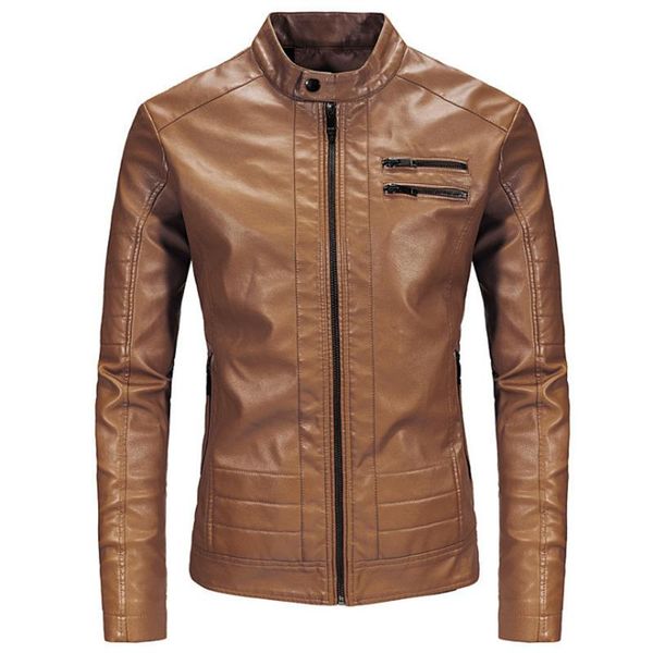 

men's fur & faux mens leather jacket fashion motorcycle pu slim fit coat male biker jaqueta de couro masculina, Black