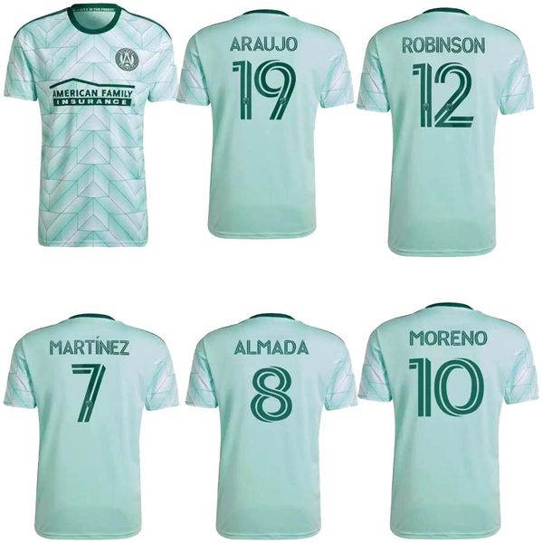 

22 23 mls atlanta united fc soccer jerseys 2022 2023 away maillots de foot martÃ­nez barco robinson damm football shirt, Black;yellow