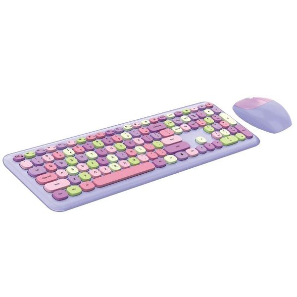 

new arrival-keyboard and mouse wireless color lipstick round hat keyboard 110 keys for windows xp / win7 / win8 win10