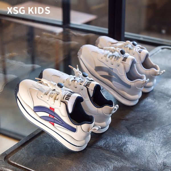 

spring children's 2021 sports new girls' casual father soft sole fashion boys' breathable running sho, Black;red