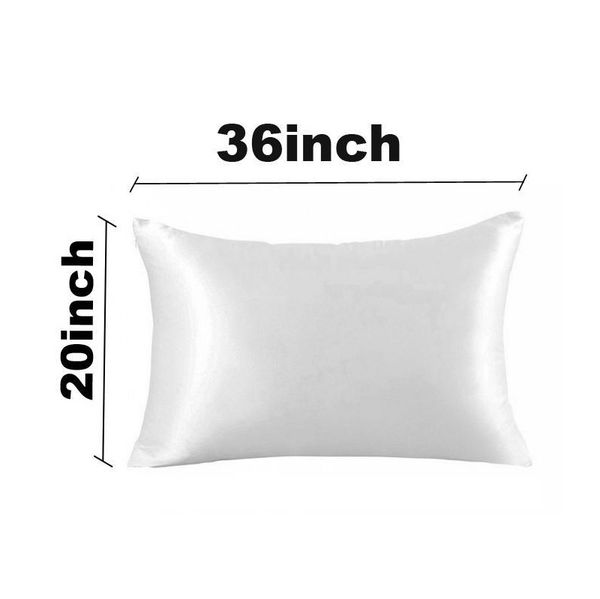 

20 * 36-дюймовый шелковый сатин наволочка дома многоцветный классная шелковая подушка на молнию подушки на молнии