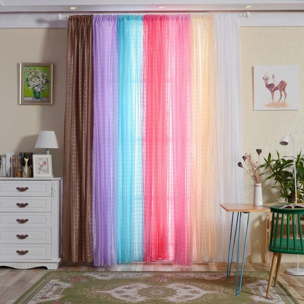 

simple design tulle curtains for living room balcony transparent tulle curtains window sheer for wedding bedroom home decoration