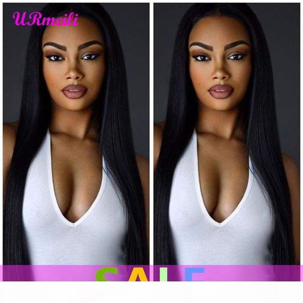 

360 full lace human hair wigs brazilian remy straight part lace front human hair wigs for women pre plucked full lace wig, Black;brown